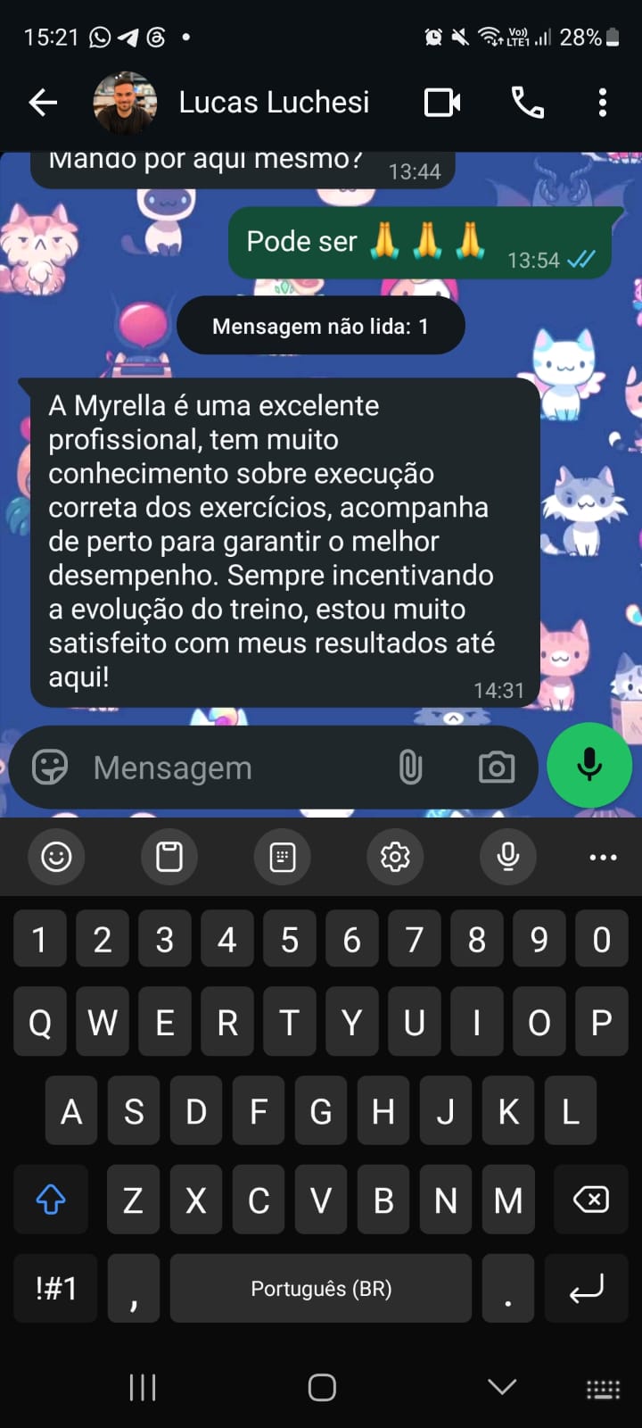 Depoimento de aluno